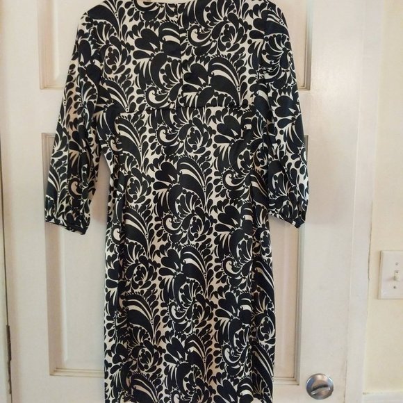 Harold's navy & white  floral scoop neck  dress SZ 4 - Picture 7 of 11